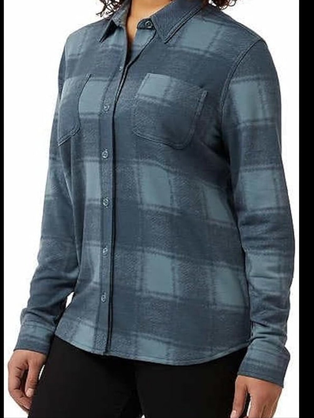 Blue Plaid Button-Up Shirt XL